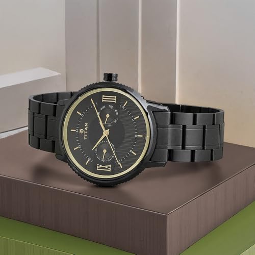 Image of Titan Regalia Baron Analog Black Dial Men's Watch-NM1743NM01 / NL1743NL01 /NP1743NM01