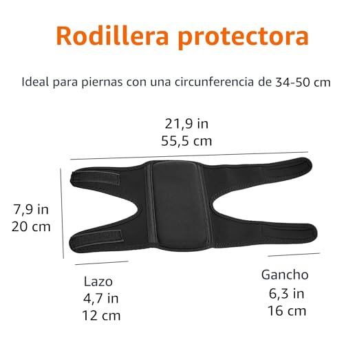 Miniatura 2 de Amazon Basics Cómodas Rodilleras Para Trabajar Con Protección Ajustable, 21,6 Cm, Talla Única, 1 Par, 2 Unidades, Negro