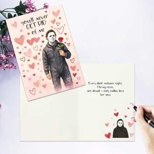 Funny Halloween Love Card, Spooky Horror Romance Halloween Card for Her Him - image 4