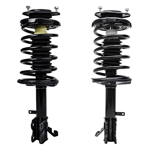 Image of Detroit Axle - 10pc Front Suspension Kit for Toyota Corolla Chevrolet Geo Prizm, Struts Sway Bars Inner Outer Tie Rods Boots Replacement Quick Install Ready Struts Shocks Assembly