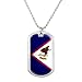 GRAPHICS & MORE American Samoa US Territory Flag Military Dog Tag Pendant Necklace with Chain