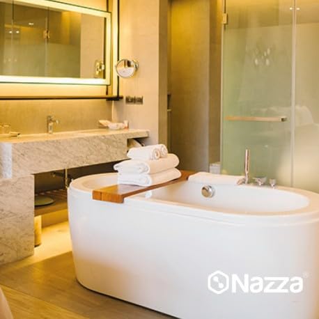 Nazza Esmalte para Bañera de Dos Componentes - Pintura para Bañeras y Sanitarios de color Blanco en 1L - Kit de Reparación de Bañera 800ml+200ml (A+B) - Acabado Brillante