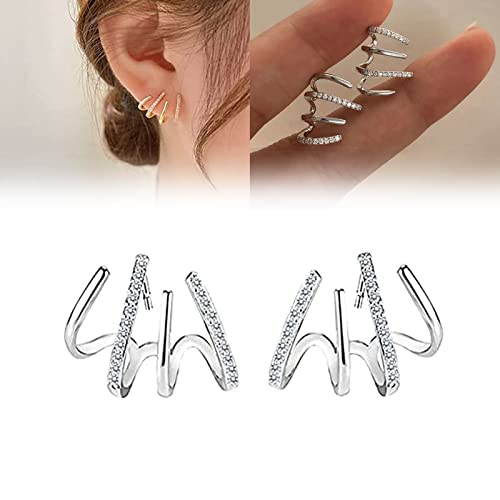 JRYX Claw Earring Cuff, Zircon Needle Earrings Cover