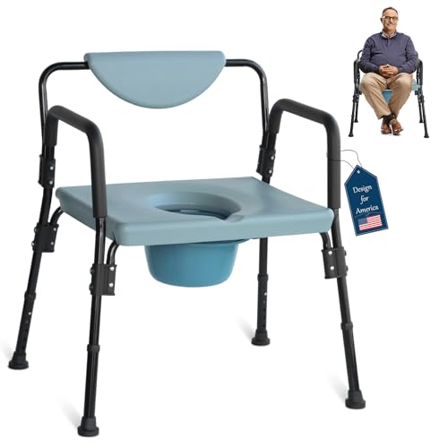 osprim 4-in-1 Bariatric Bedside Commode for Adults,Extra-Wide Commode Toilet Chair,Portable