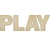 GlikCeil Playroom Decor Rattan Letters Set 12 x 15 Boho Wall Signs for Bedroom Large Wooden Rattan Letters for Toddler Girls Boys Playroom Art Nursery Room Decorations(Play)