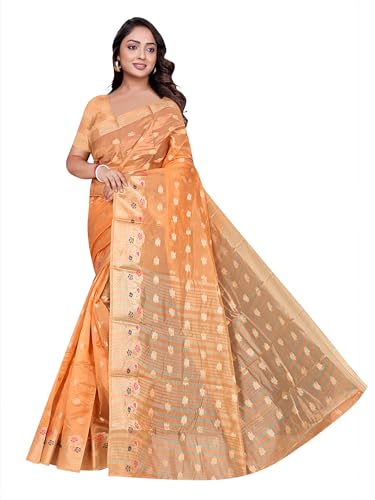 Image of Sarees for Women Wear Organza Silk Banarasi Sari Kanjivaram Soft Pure Paithani Wedding Original Kanchipuram Pattu Sadi with Blouse Piece 2026 (Gulab)