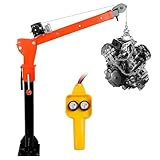 1100 lbs Electric Pickup Truck-Mounted Crane, with Electric Winch 2000 lb 12V, Folding Truck Bed Cranes Hoist 360 Swivel, for Lifting Goods in Construction, Factory