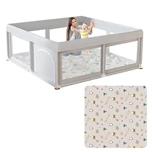 Baby Playpen with Mat Small Playpen for Babies and Toddlers 50 x 50 inch Baby Fence Playards