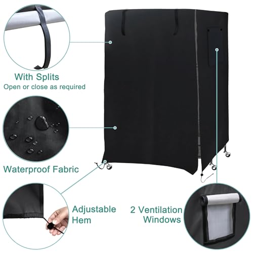 Image of Universal Bird Cage Cover, Dark Colored Drape for Animal Crate, Waterproof & Washable Night Cover for Cages, Distraction and Light Eliminator for Mink, Totoro, Parakeets, Parrot (M - 26 inchLx19 inchWx40 inchH)