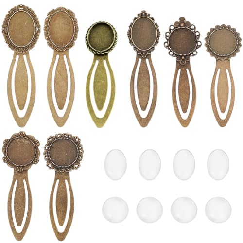 Kit marque-pages en métal vintage et cabochons à fabriquer pour offrir aux grands lecteurs
