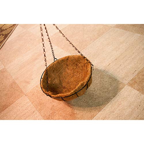 Generic Vaso de pendurar em metal para pendurar coco, cesta para plantas, flores, samambaias, pomare