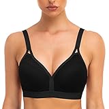 ZeroBound Women's Sports Bra High Impact Lightly Lined Underwire V Neck Full Figure Running Workout
