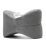 ESSORT Contour Knee Pillow for Side Sleepers, Orthopedic Memory Foam Leg Pillow for Sleeping, Spine Alignment for Sciatica Relief, Back Pain, Leg Pain, Hip Joint Pain, Pregnancy (Gray)