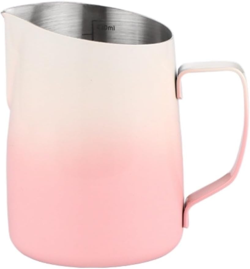 Milk Frothing Pitcher Latte Milk Frother and Cup for Making Coffee for Coffee Latte Art(Green)