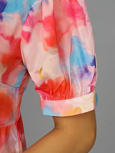 Image of Ravaiyaa - Attitude is everything Womens Soft Crepe Silk Casual Dress Summer Floral Printed Dress Ladies Tank Midi Sundress