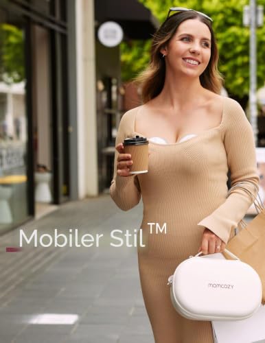 Momcozy Mobile Style M6 Elektrische Milchpumpe (1er-Pack, Grau) – Ansicht 7
