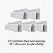 J Channel Cable Management - 5-Pack 16-Inch Wire Organizers for Cords - Cord Hider Kit for Desk, Office, and Kitchen Use by Simple Cord (White)