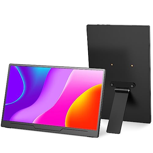 UPERFECT モバイルモニター用 VESAスタンド 13.3インチ~17.3インチまで対応 270°角度調整 縦置き・横置き対応 折りたたみ式 VESA75mm 耐荷重1.8kg アルミ合金製 ネジ付属