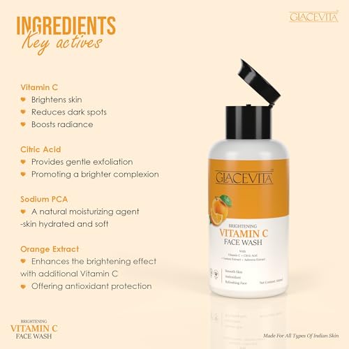 Image of GLACEVITA Women & Men Renewal Skin And Smooth Skin Combo Kit 0.3% Encapsulated Retinol Face Serum 30ml With Brightning Vitamin c Face Wash 100ml For Renewal Skin Reduces Wrinkles Skin Smoothing Acne Treatment With Sodium PCA Pomegranate Extrct Soy Extract All Types Of Skin.