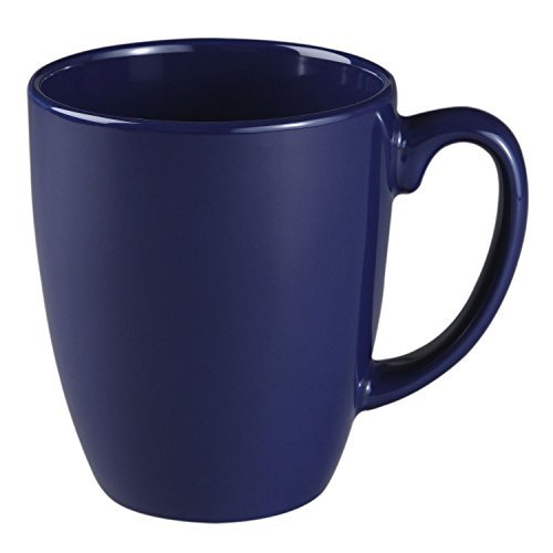 CORELLE Livingware 11-Ounce Stoneware Mug, Cobalt Bluee (Set of 4 Mugs), 4 Count BLUE