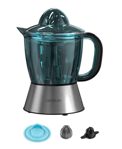 Miniatura 2 de Cecotec Exprimidor Zitra Full Steel, 60w De Potencia, Filtro Acero Inoxidable, 2 Conos Desmontables, Doble Sentido De Giro, Apto Lavavajillas, Tambor Calibrado En Ml, 1 L