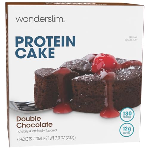 WonderSlim Protein Cake Mix, Double Chocolate, 12g Protein, Low Carb (7ct)