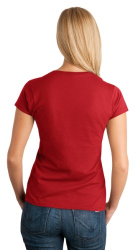 Gildan Junior Girls Softstyle t-Shirt. (Azalea) (Medium)4