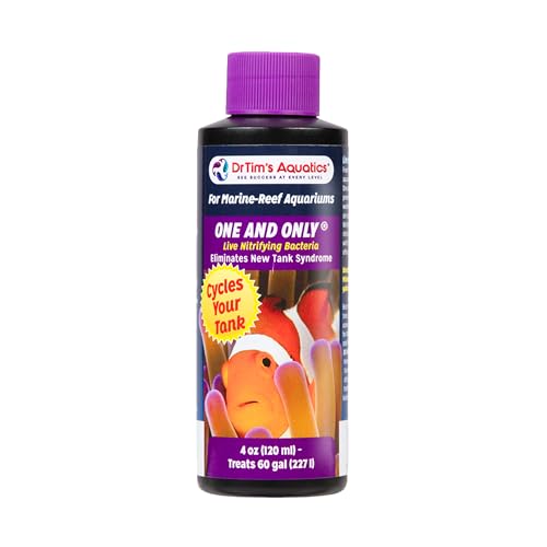 DrTim’s Aquatics One & Only for Reef Aquariums – 4 oz – Live Nitrifying Solution – Jumpstarts Cycling, Supports Biological Balance & Long-Term Water Stability