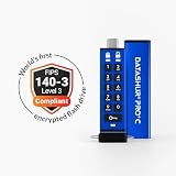 iStorage datAshur PRO+C 512 GB | Bezpieczna pamięć USB typu C | Certyfikat FIPS 140-3 Level 3 | Ochrona PIN | Adapter typu C-A w zestawie.