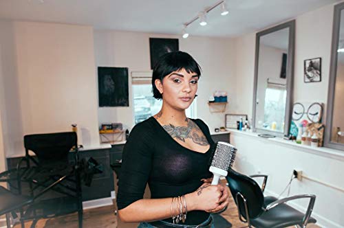 Foto von Olivia Garden Rundhaarbürste Mega Ceramic + Ion 80, antistatische Ionen-Rundbürste mit Keramikkörper und Nylonborsten, 80/ 100 mm