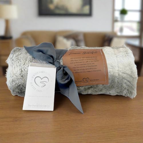Forever Grateful Blanket - Thank You Gift for Special Friend/Family/Coworkers/Teachers/Mentor/Gift of Gratitude/Appreciation Gift (Gray)