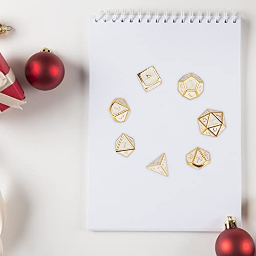 Metal Dice Set Dnd 7 Die Metal Polyhedral Dice Set For Dungeons And Dragons Rpg Mtg Table Games D&D Pathfinder Shadowrun And Math Teaching #TOP5