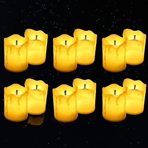 Velas de té LED VERVENIX acrílicas amarillas el regalo perfecto para navidad y cumpleaños