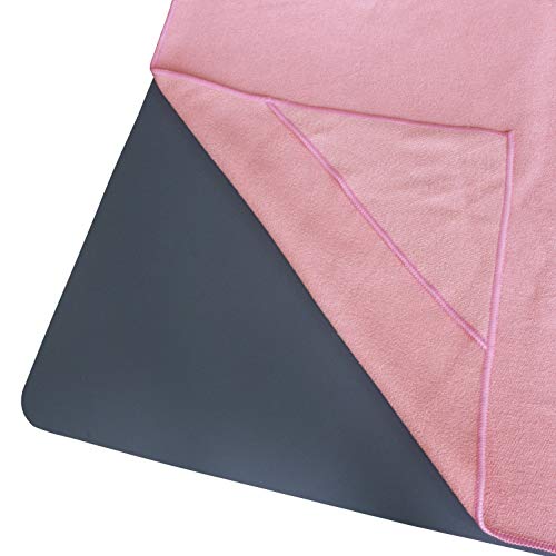 image for Patas Lague Luxury Yoga Towel with Corner Pockets Design,100% Absorben