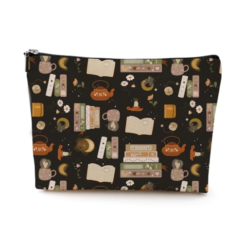 Cute Cosmetic Bag Funny Book Lover Gifts Makeup Travel Bag Bookish Gifts for Lovers Women Reader Girl Female Mom Wife Best Friend Sister Grandma Librarian Birthday Christmas Graduation Toiletry Bag