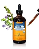 Herb Pharm Certified Organic Skullcap Liquid Extract for Nervous System Support, Alcohol Free Glycerite, 4 Ounce