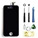 MMOBIEL Schermo tattile LCD compatibile con iPhone 4 (Nero) Schermo Frontale con digitizer Kit assemblaggio Riparazione Professionale con Attrezzi e Manuale Semplice