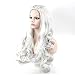 Morningsilkwig Princesa Juego de Tronos Daenerys Targaryen Dragón de Plata Ondulado Peluca...