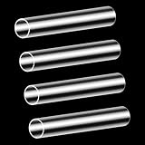 4 Stück Acrylrohr transparent, starre Acrylröhre 45 mm ID x 50 mm OD x 150 mm (0,15 m), HQMYKOR starres Kunststoffrohr für Wasserleitungen, Aquarium, Bastelarbeiten und verschiedene