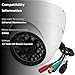 Analog CCTV Camera HD 1080P 4-in-1 (TVI/AHD/CVI/960H Analog) Security Dome Camera Outdoor Metal Housing, 24 IR-LEDs True Day & Night Monitoring 3.6mm Lens (White)