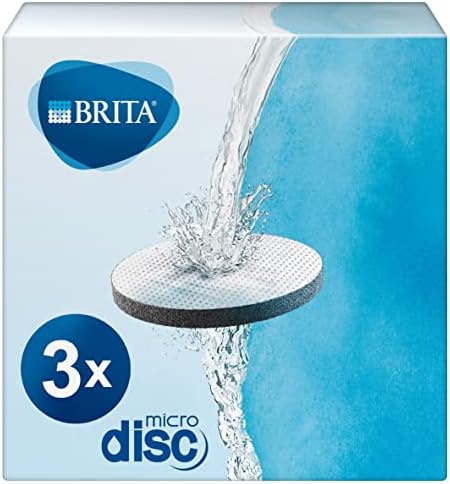 BRITA Marella fridge water filter jug for reduction of chlorine, limescale and impurities, Includes 3 x MAXTRA+ filter cartridges, 2.4L -blue & MicroDisc replacement filter discs - 3 pack