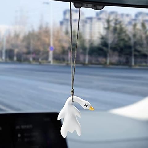 YGMONER Swing Roast Duck Car Mirror Hanging Decoration Car Interior Accessories Gifts for Boyfriend Men Cover