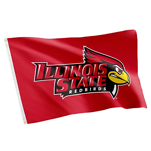 Desert Cactus Illinois State University ISU Flag - 3 x 5 Feet Redbirds Banner Indoor/Outdoor Durable Fabric 100% Polyester Design (Style 1)