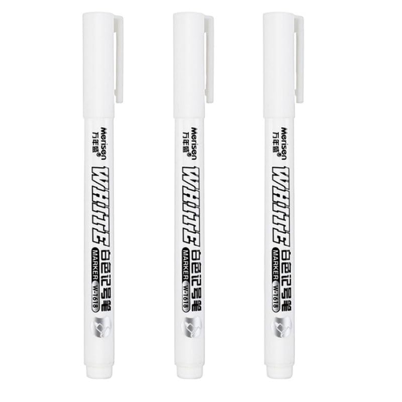 Marqueur permanent étanche blanc pour bois métal cuir INFRI lot de 3 feutres peinture