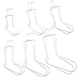 UPTTHOW 12Pcs Metal Sock Blockers for Knitting for Kids and Adults, Sock Drying Hanger of Small, Medium, Large for Knitting & Crochet Socks