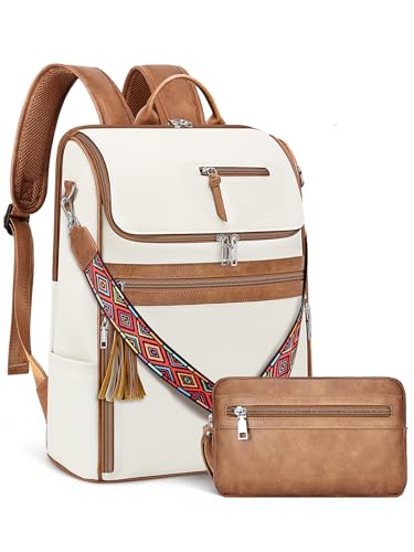 SYTRAH Leather Laptop Backpack Designer Laptop Bag, 16.5