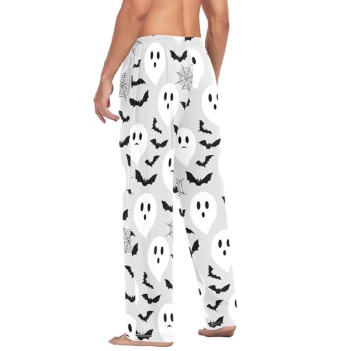 Spirits Bats Men's Cotton Pajama Pants with Pockets and Drawstring Comfortable and Stylish,S 5