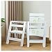 Plegar la madera de 2 pasos de madera para adultos y taburetes de escalera para niños, silla plegable para el huerto en el jardín de cocina, 300 libras de madera resistente 52 cm de altura de asient