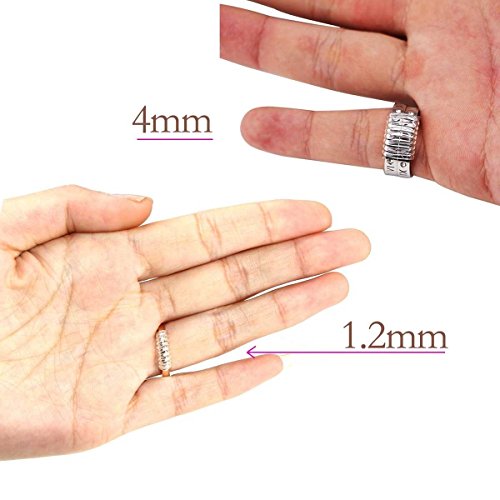 Image of Ring Sizers for Loose Rings, Invisible Size Adjuster Silicone, Guards Spacer Tightener Resizer Fitter for Women Men, Make Smaller Without Resizing Thick Band (Clear, 12)