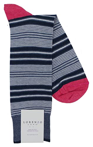 Stripe Pattern Cotton Blend Socks